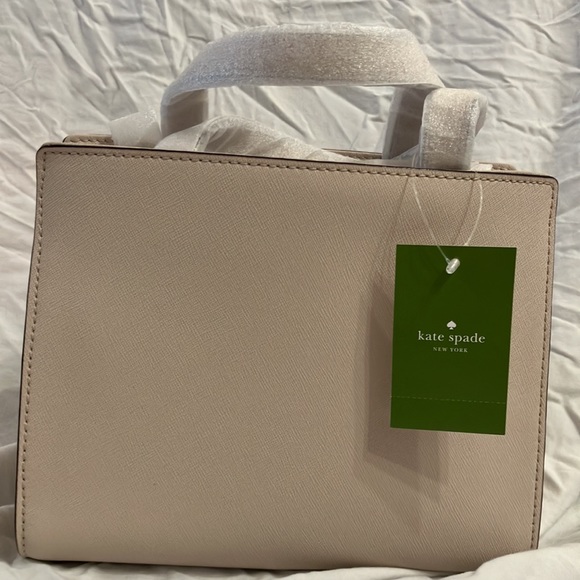 New with tags Kate Spade Small Lanie (Milton lace Saffiano- pumice) - Picture 2 of 6